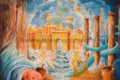 De brief aan Filadelfia  60x60 acryl op board  295,-