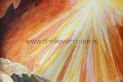 Licht! 40x40 acryl op linnen  95,-