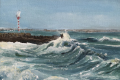 Vlissingen 13x18 acryl op doek   35,-