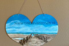 Hart van de zee.  50x40  35,-